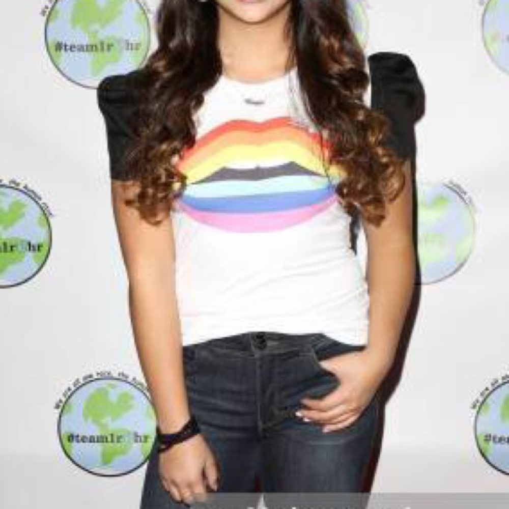 Love Is Love Rainbow Lips Top Shirt Gay Pride